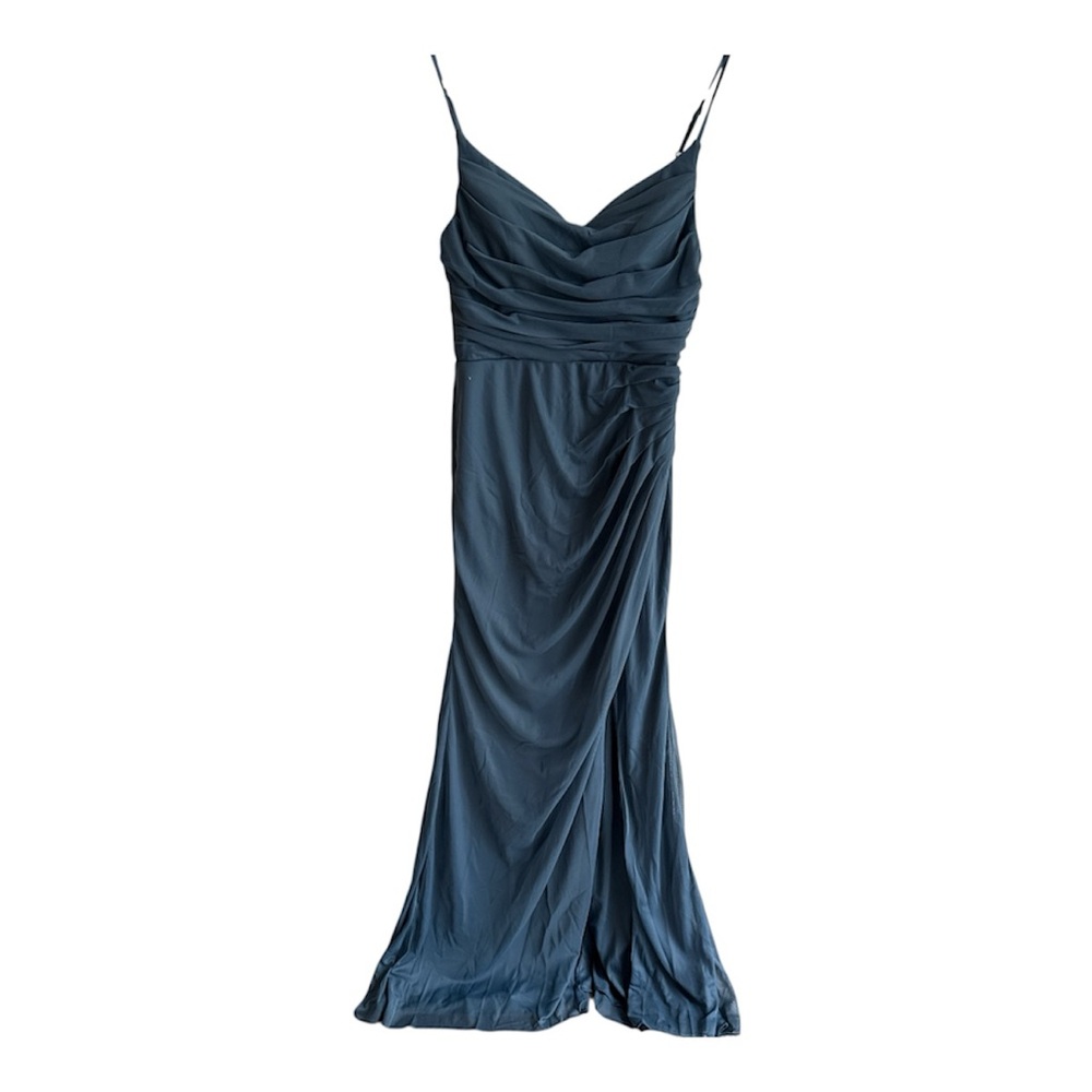 Azazie Teal Maxi Dress